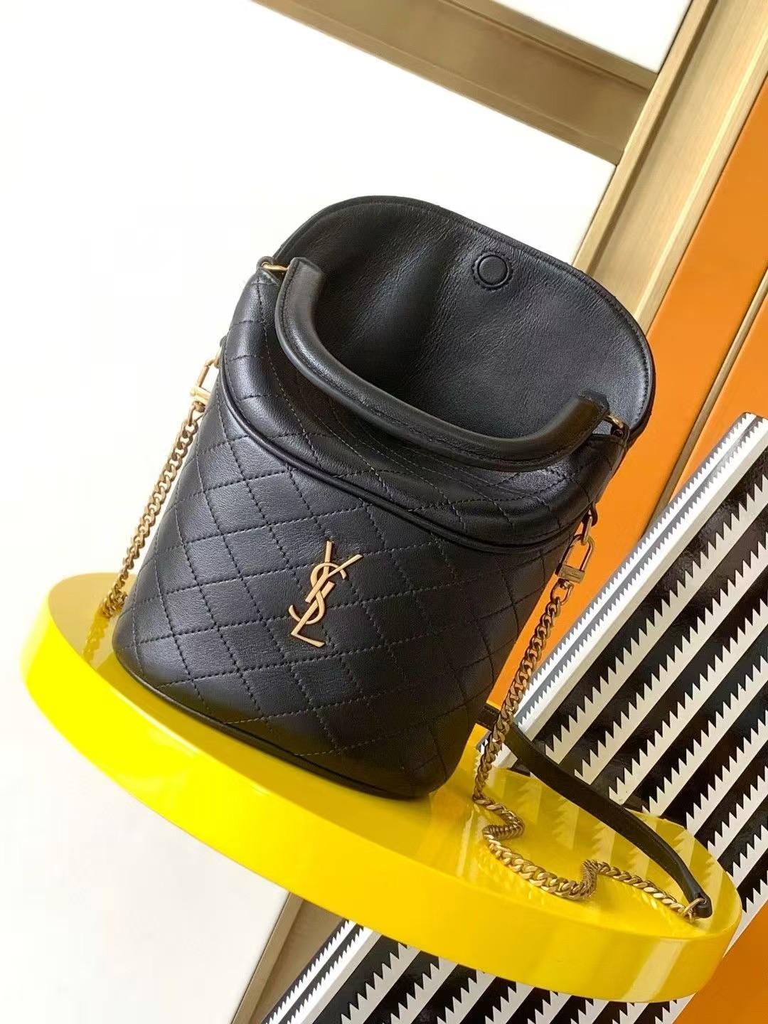 Saint Laurent YSL GABY sheepskin bucket bag