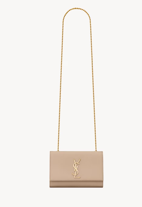 Saint Laurent Beige Grained Calfskin Small Kate