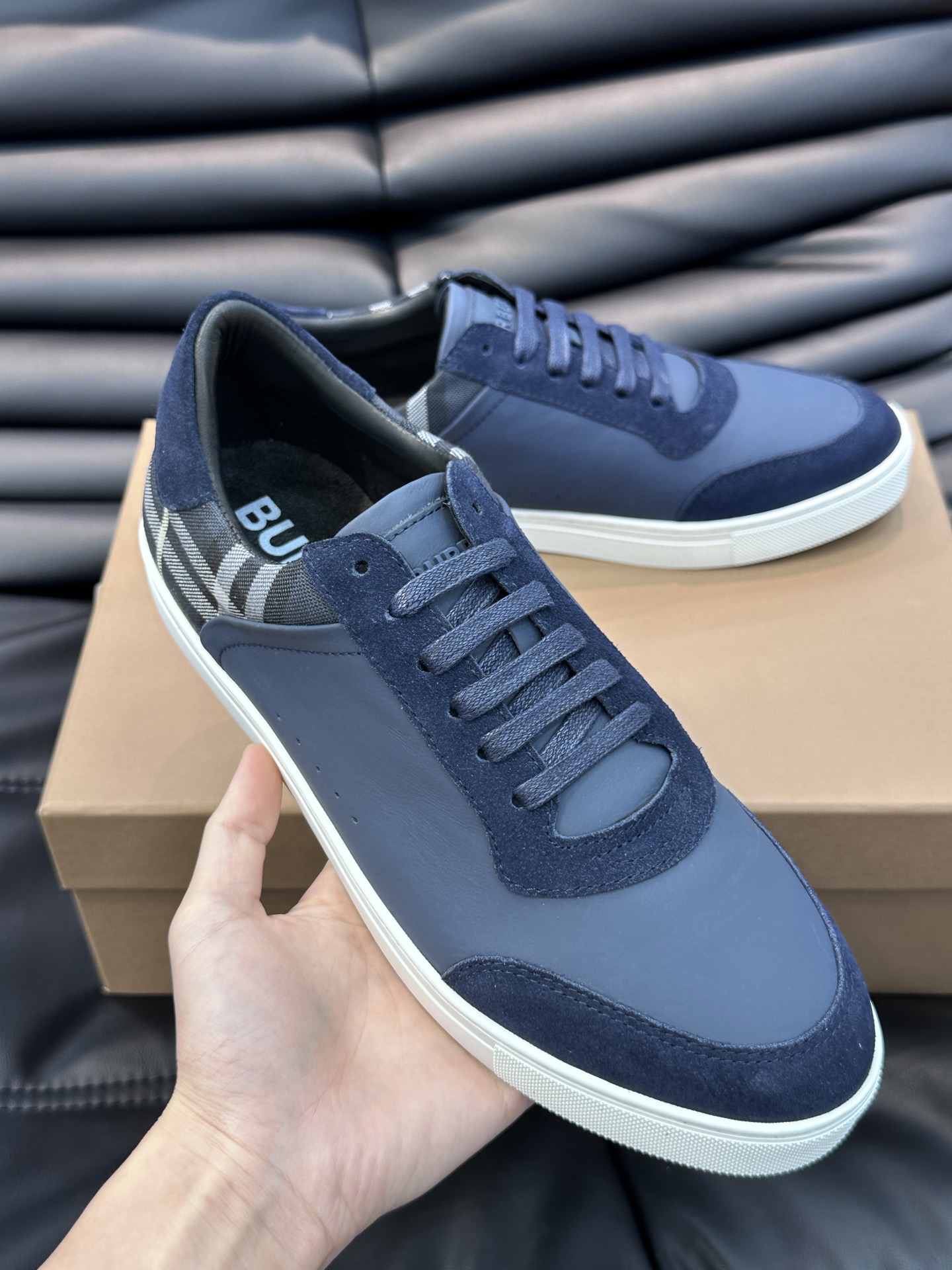 Burberry Check and Leather Men's Sneaker