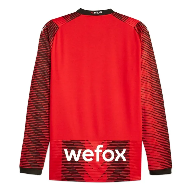 23-24 AC Milan Home Long Sleeve Jersey