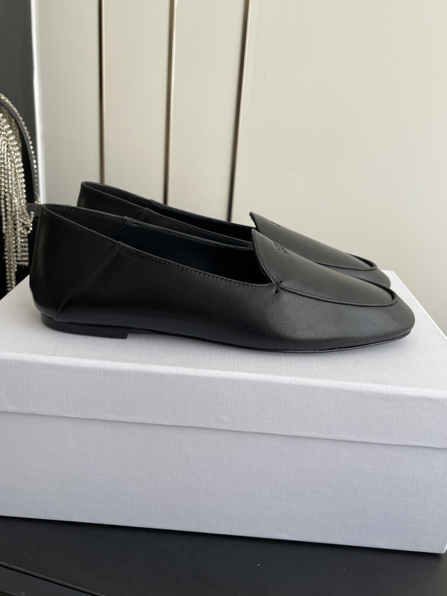 Celine Black Aura Loafer in Goatskin
