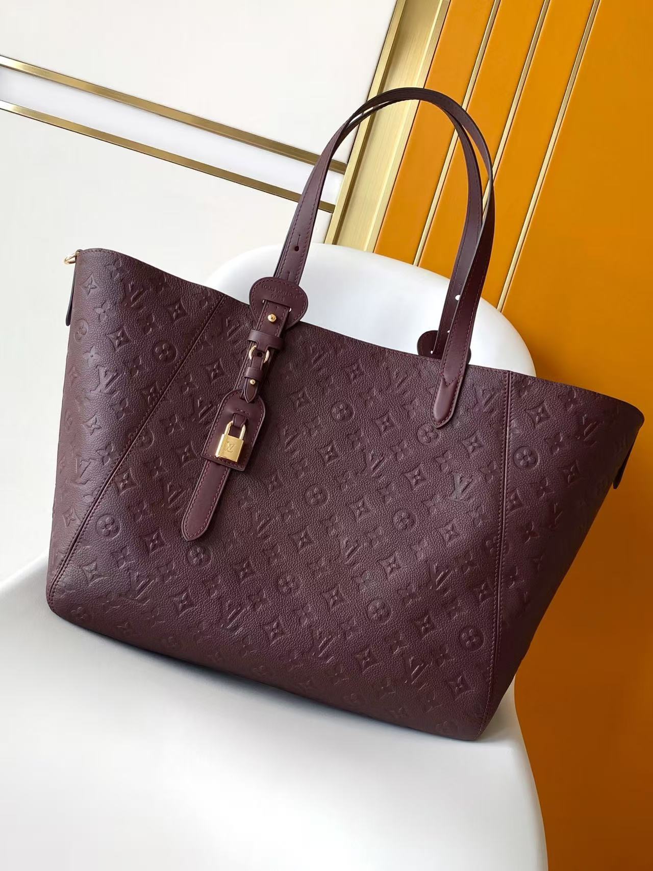 Louis Vuitton Burgundy ALL IN ONE MM Handbag M25888