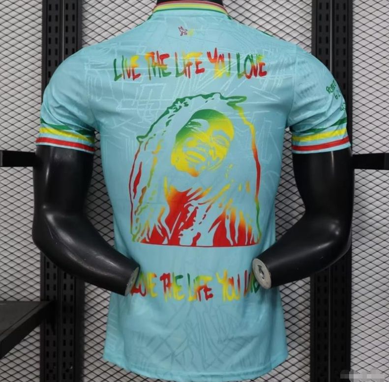 Player Version 25/26 Ajax Navy Skyblue with Bob Marley Tribute Jersey