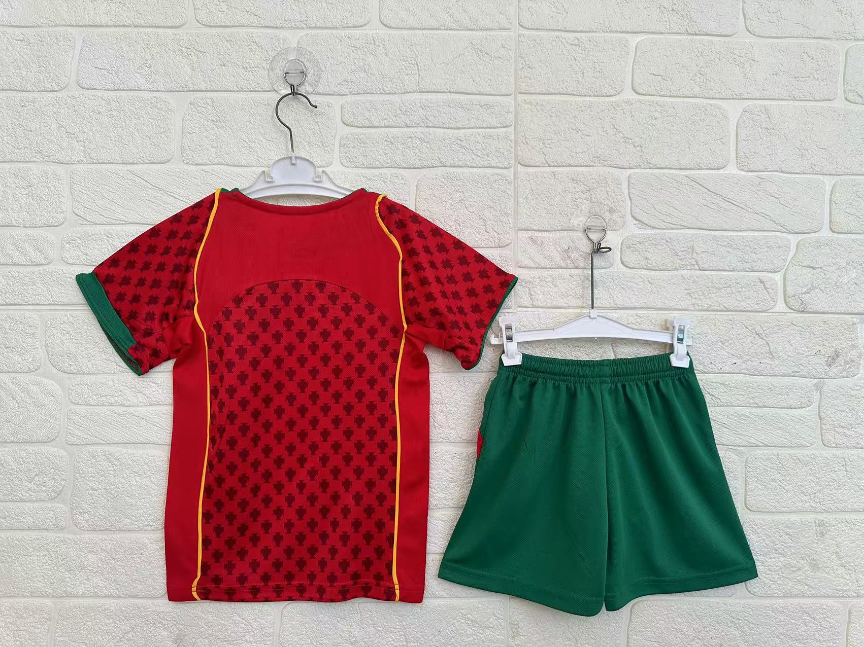 Portugal Home Retro Kids Suit 2004