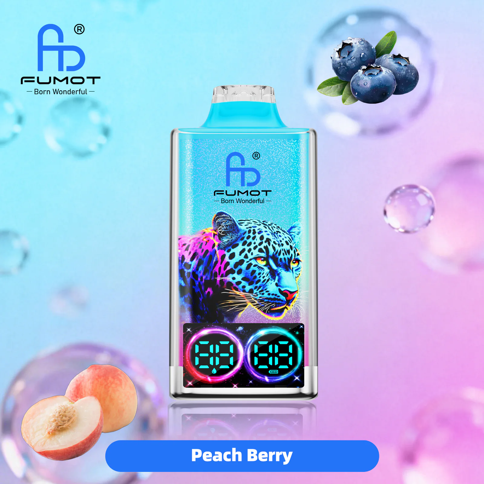 FUMOT Leopard 40K Disposable Vape – Peach Berry - Vaba Vape-Shop