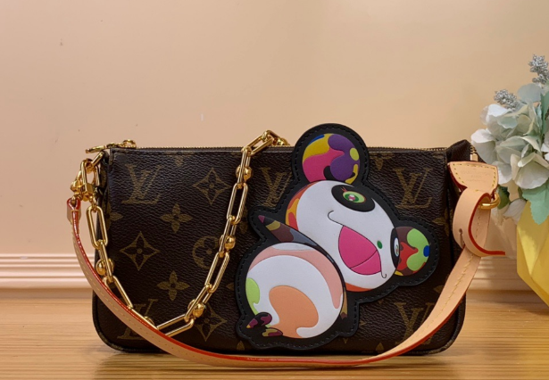 Louis Vuitton LV New Trendy Fashion Bag Cow Leather Colorful Panda Bag