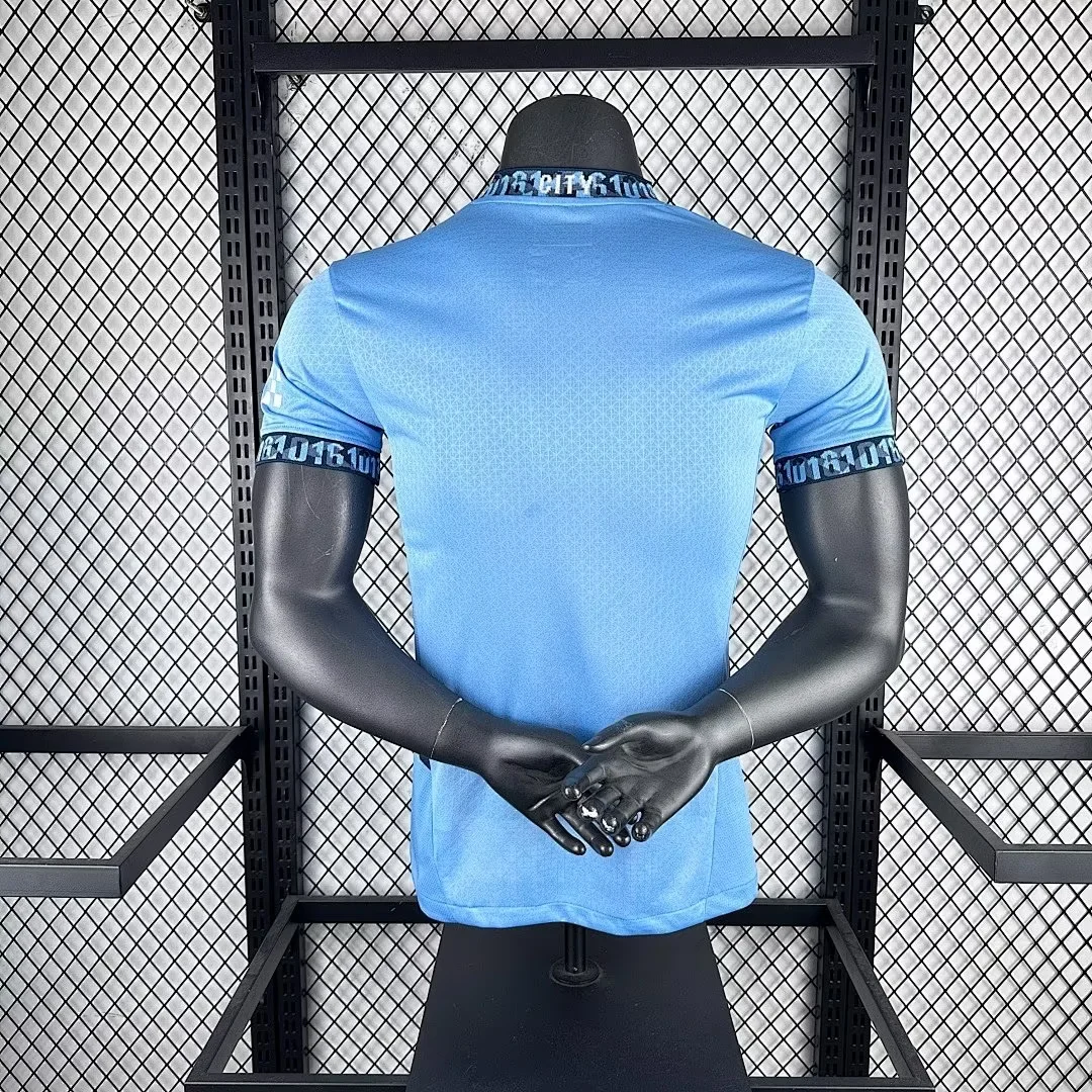 2024-25 Player Levver Manchester City Blue Football Shirt 1:1 Thai Quality
