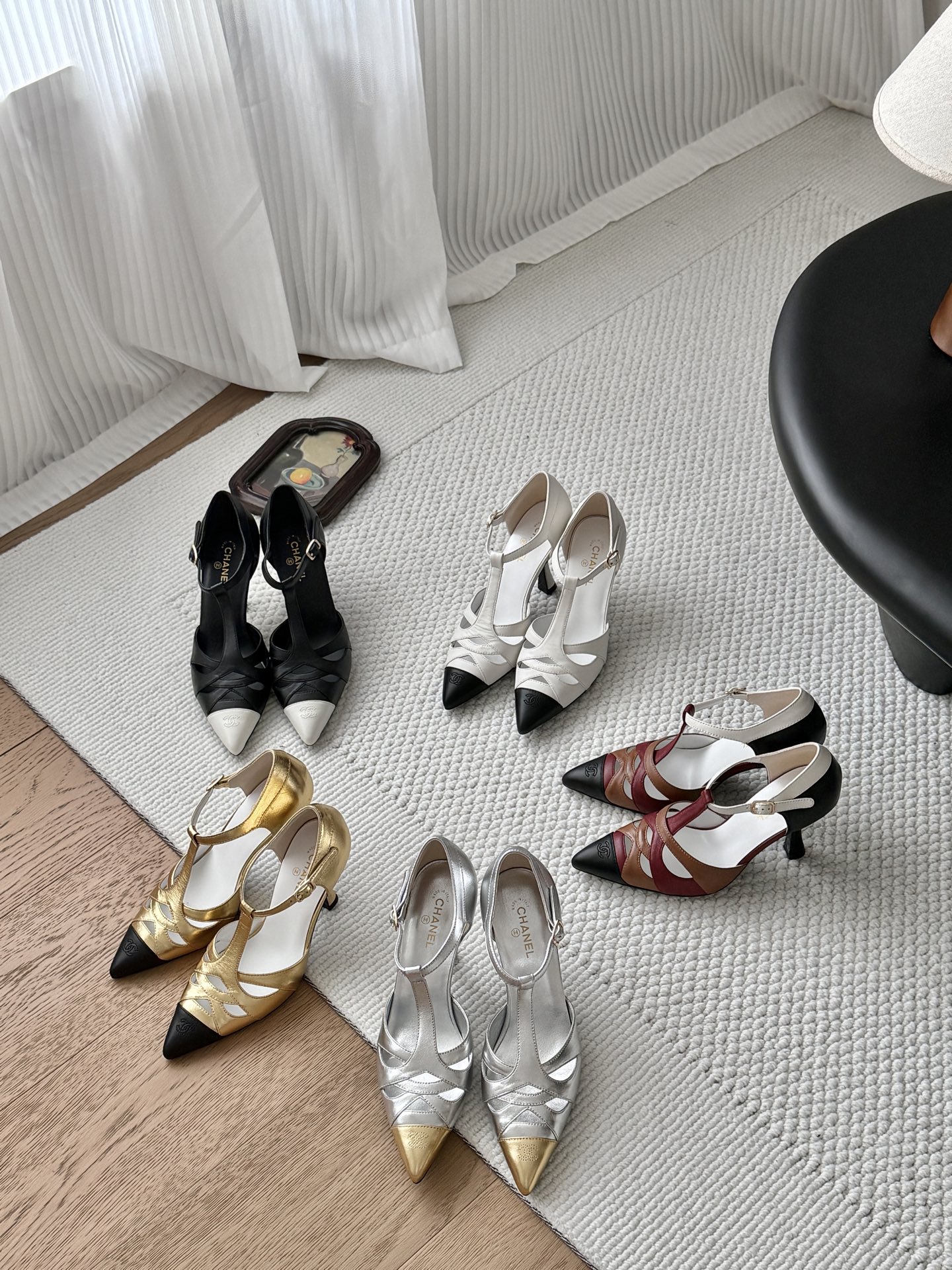 Chanel 26K Cap Toe T-Strap Heels G47184 - KAIROO