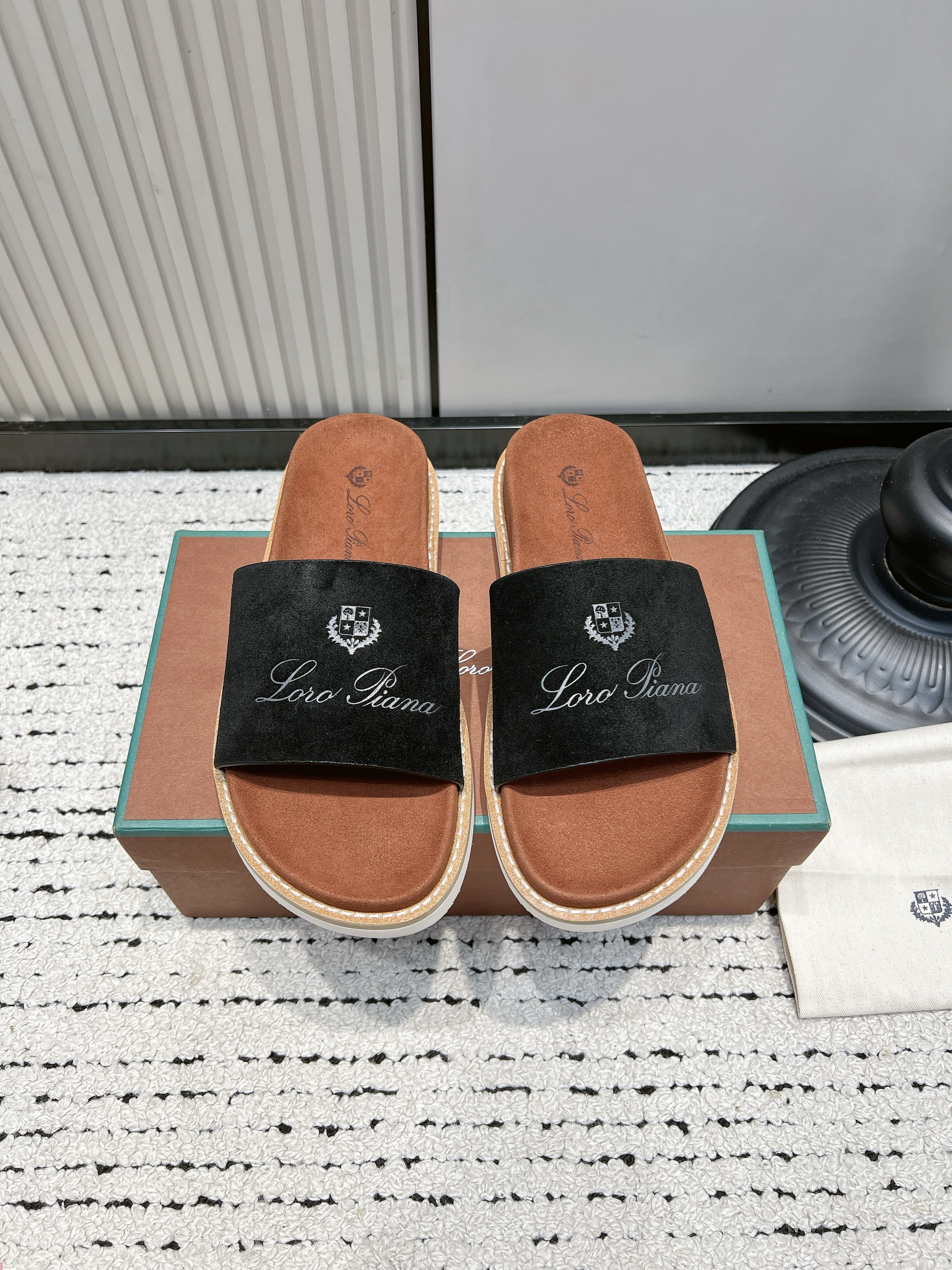 Loro Piana Men's Suede Sandal