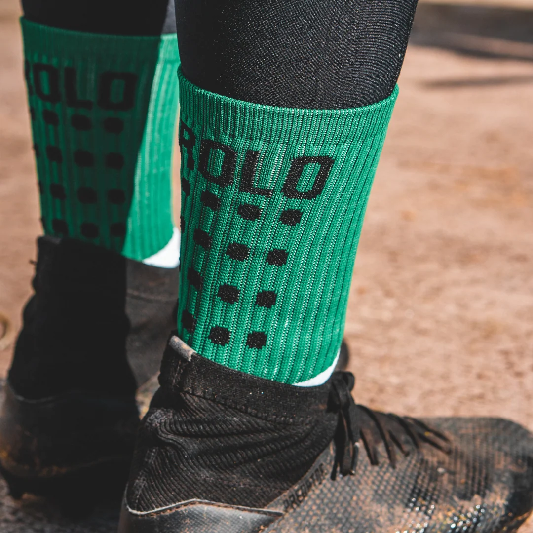 Gotojerseys Green & Black Grip Soccer Socks