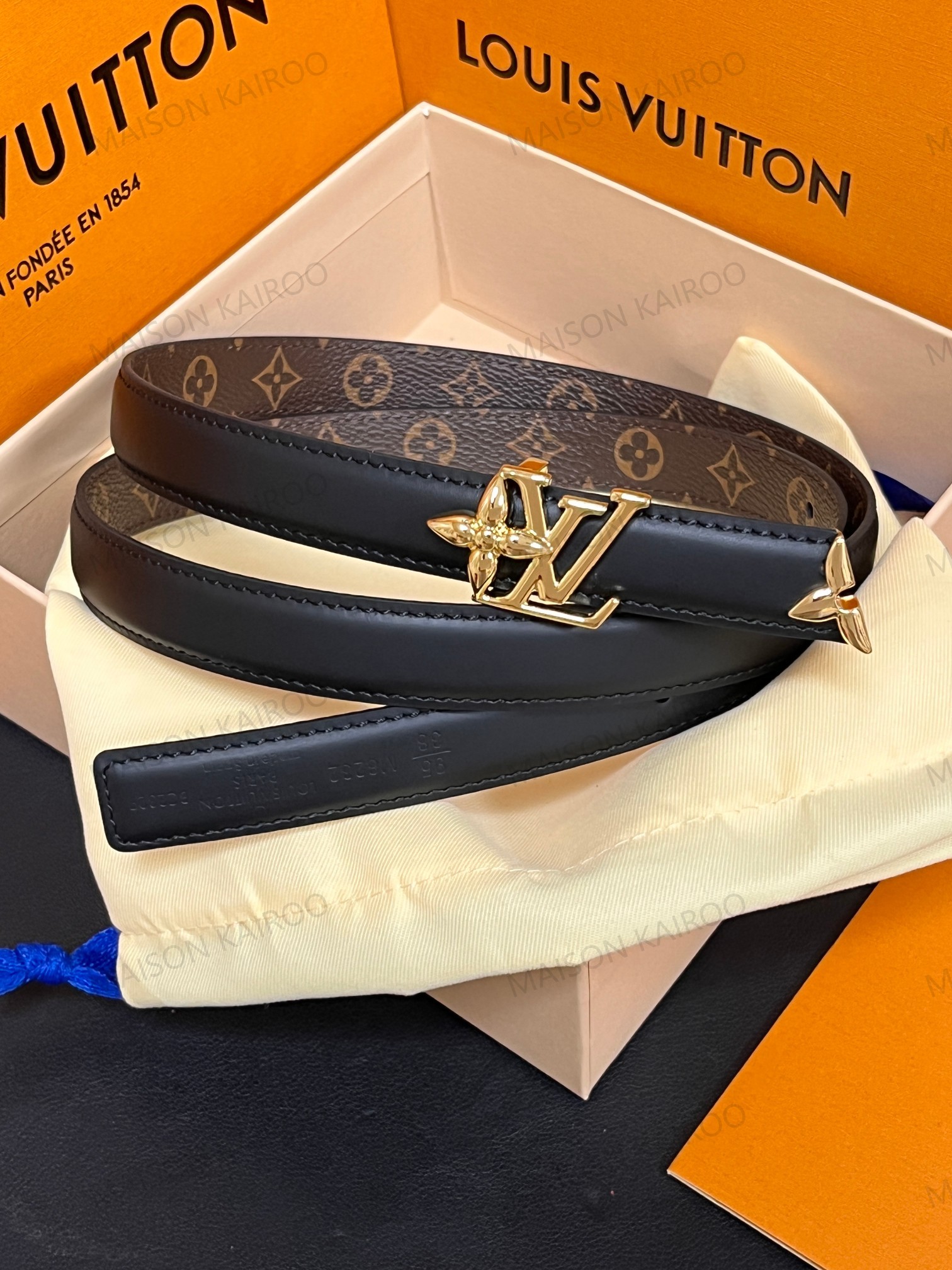 Louis Vuitton LV Flower Combo Reversible Slim Belt 2.0 - KAIROO
