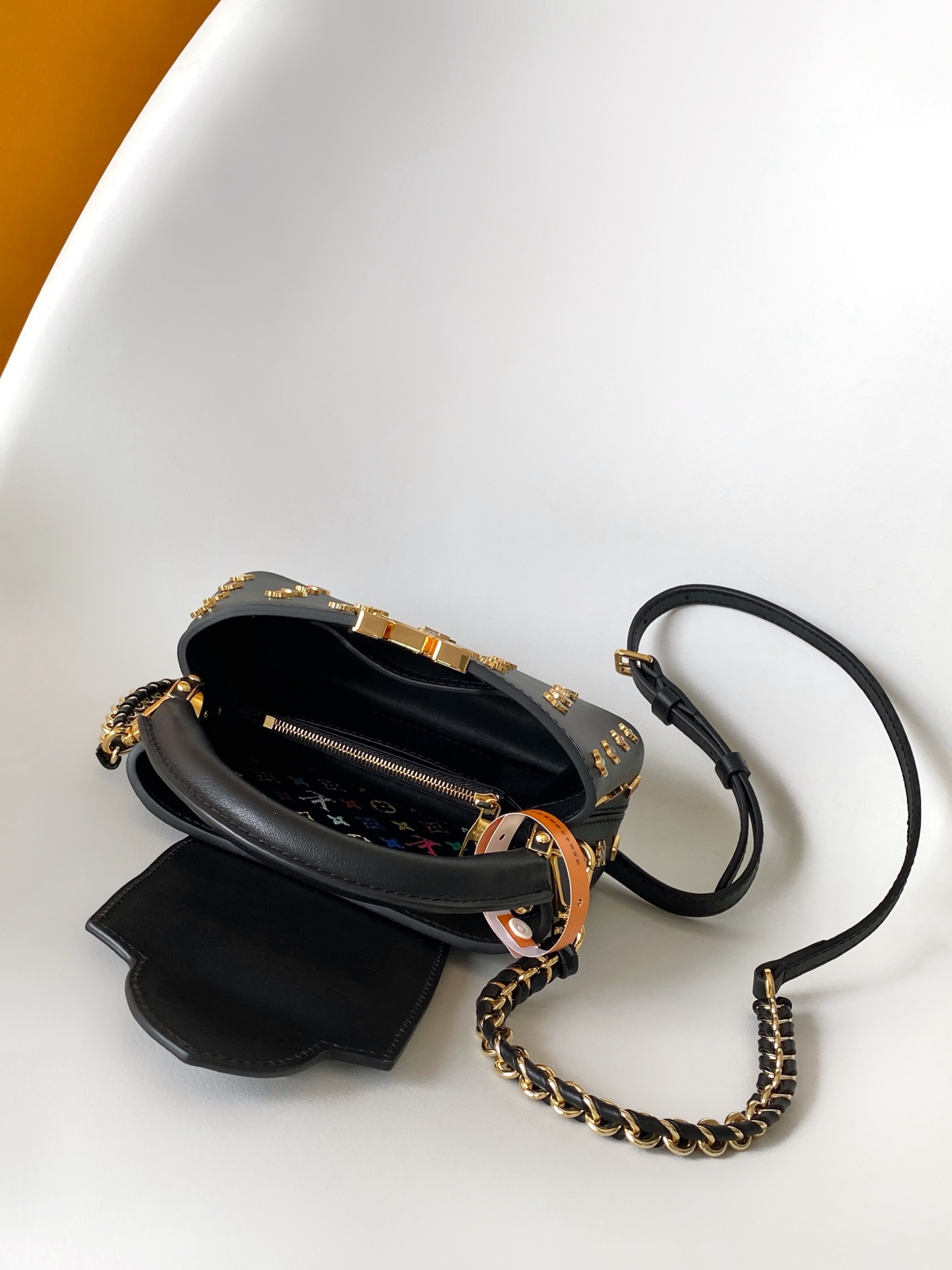 Louis Vuitton x Takashi Murakami Capucines East West Mini Handbag Black