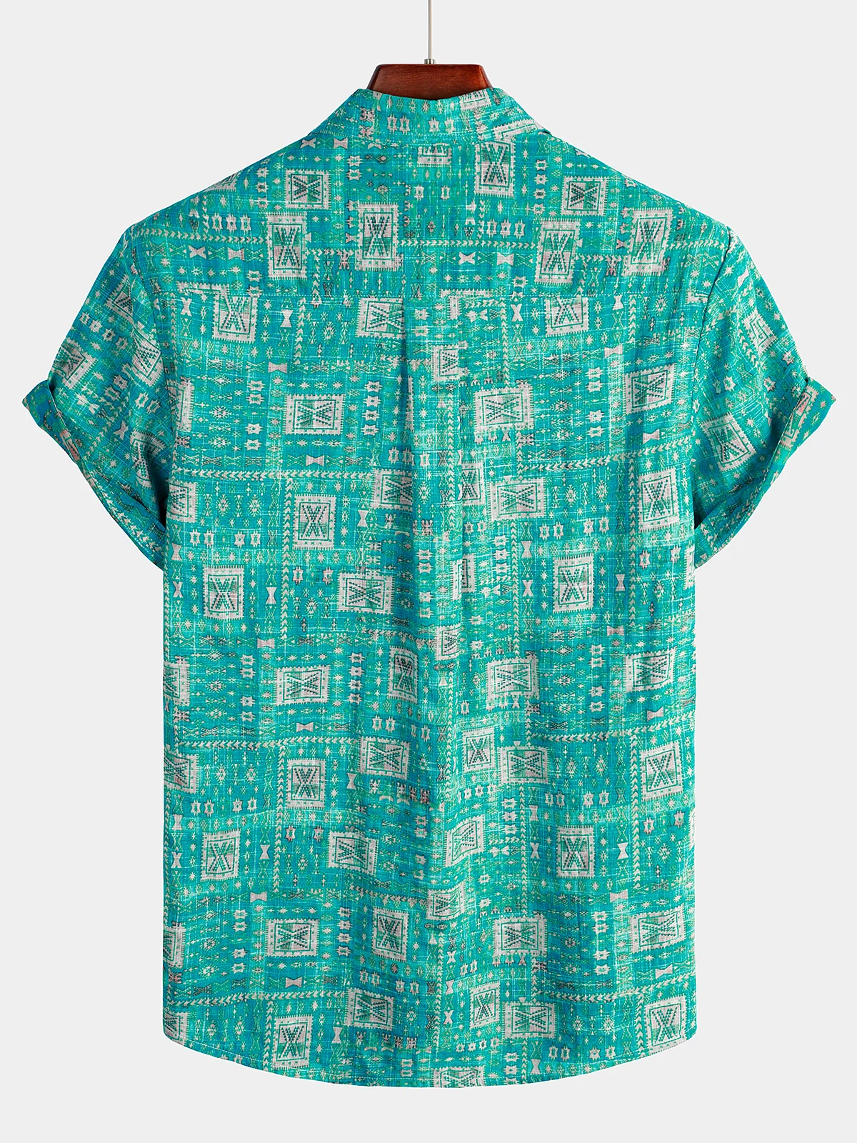 Men's Printed Hawaiian Short Sleeve Shirt
