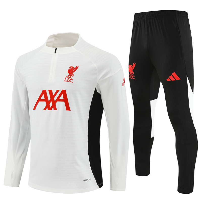 Adult / Kids 2526 LVP Half Zipper Training Suit Cream