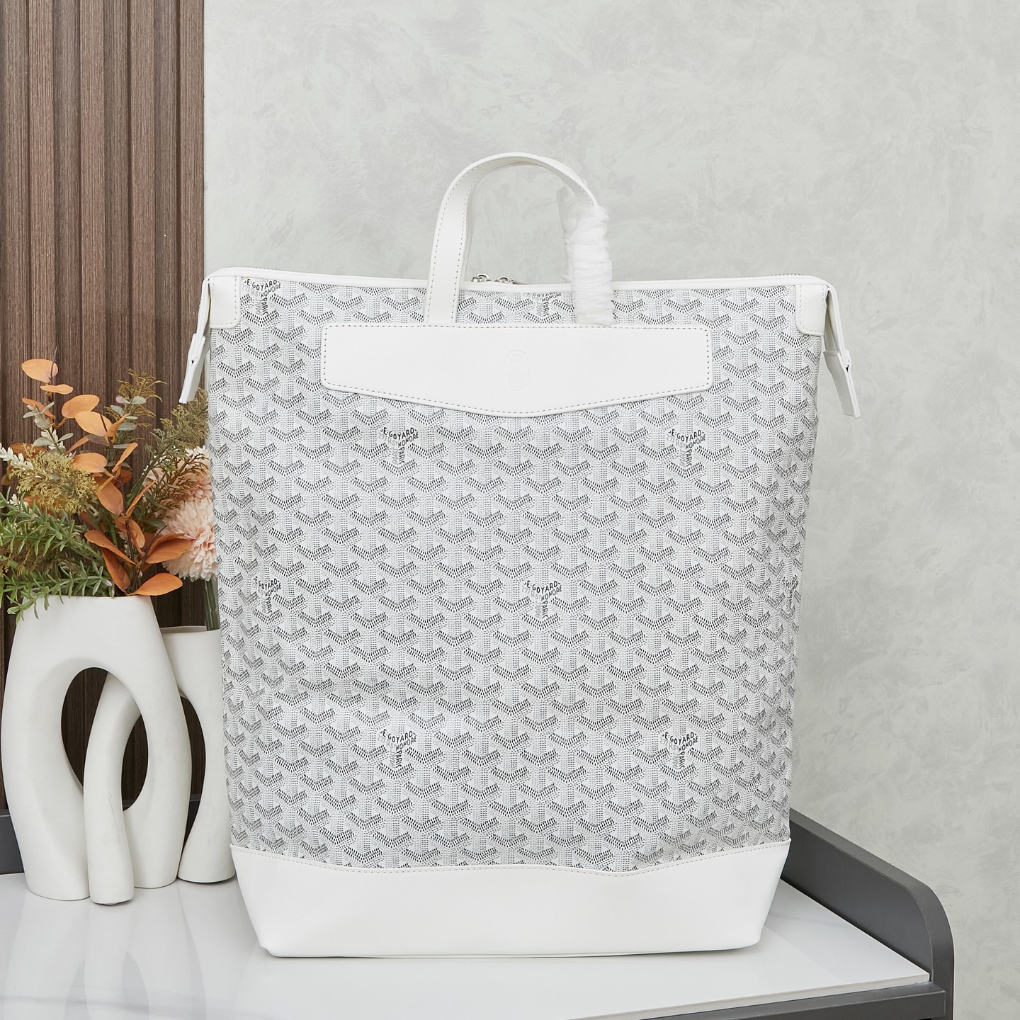 Goyard Cisalpin Steamer PM Embossed Logo Goyardine Canvas Leather Trim Backpack - KAIROO