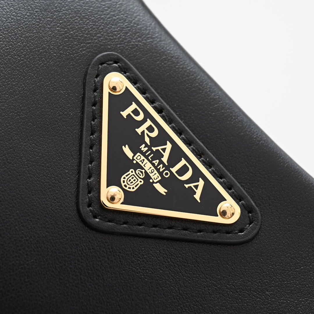 Prada DUMPLING BAG 30 IN BLACK CALFSKIN