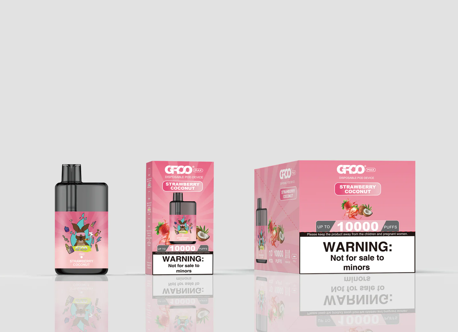 GROO MAX 10K Rechargeable Disposable Vape – Strawberry Coconut - Vaba Vape-Shop