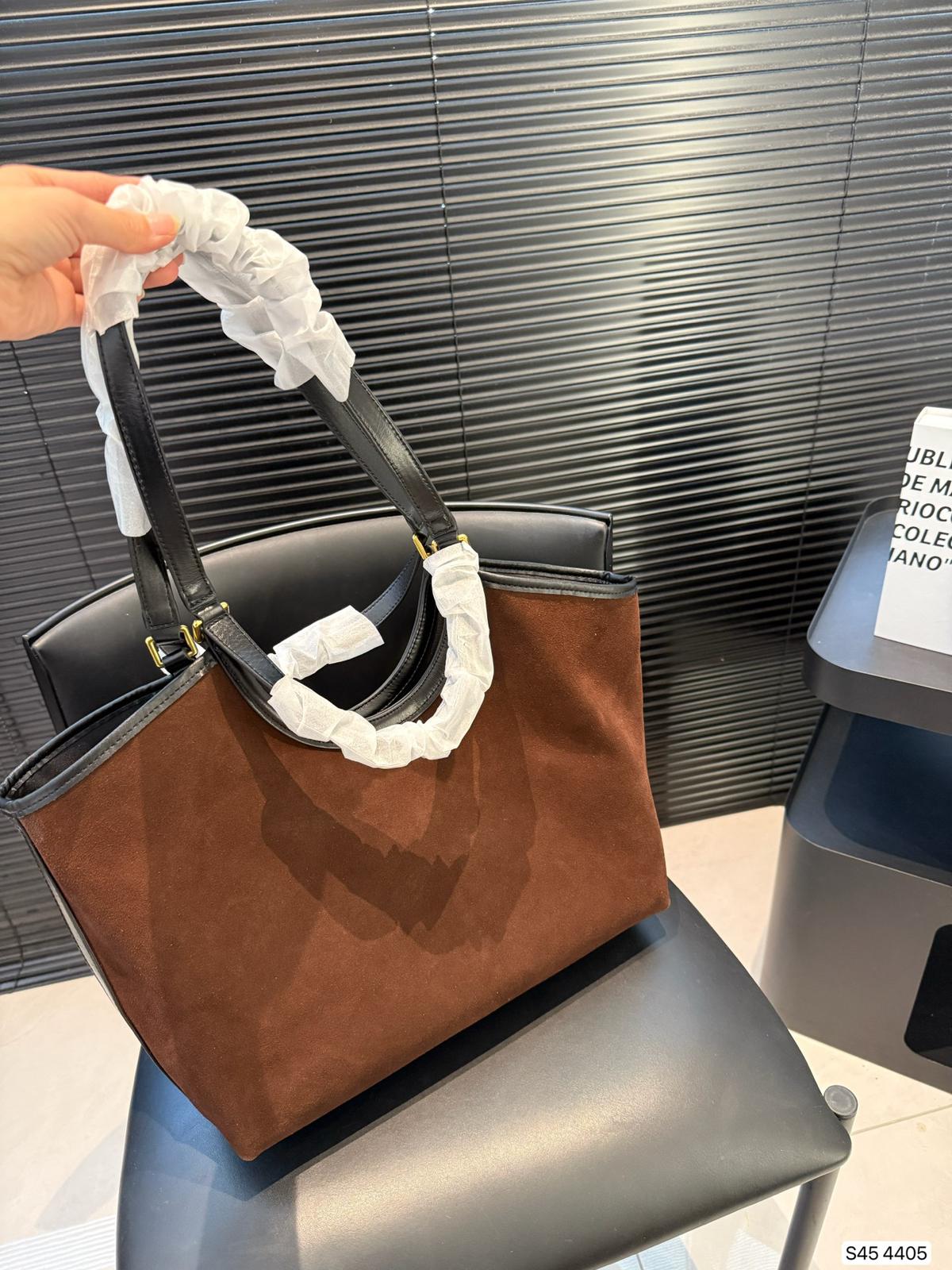 YSL Saint Laurent suede tote bag