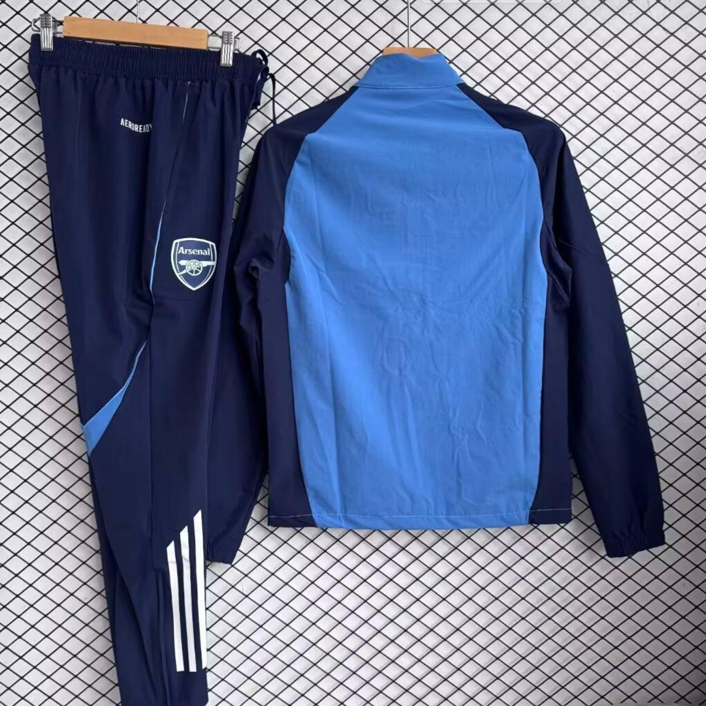 25/26 Arsenal Blue Full Zipper Windbreaker + Long Pant S-2XL
