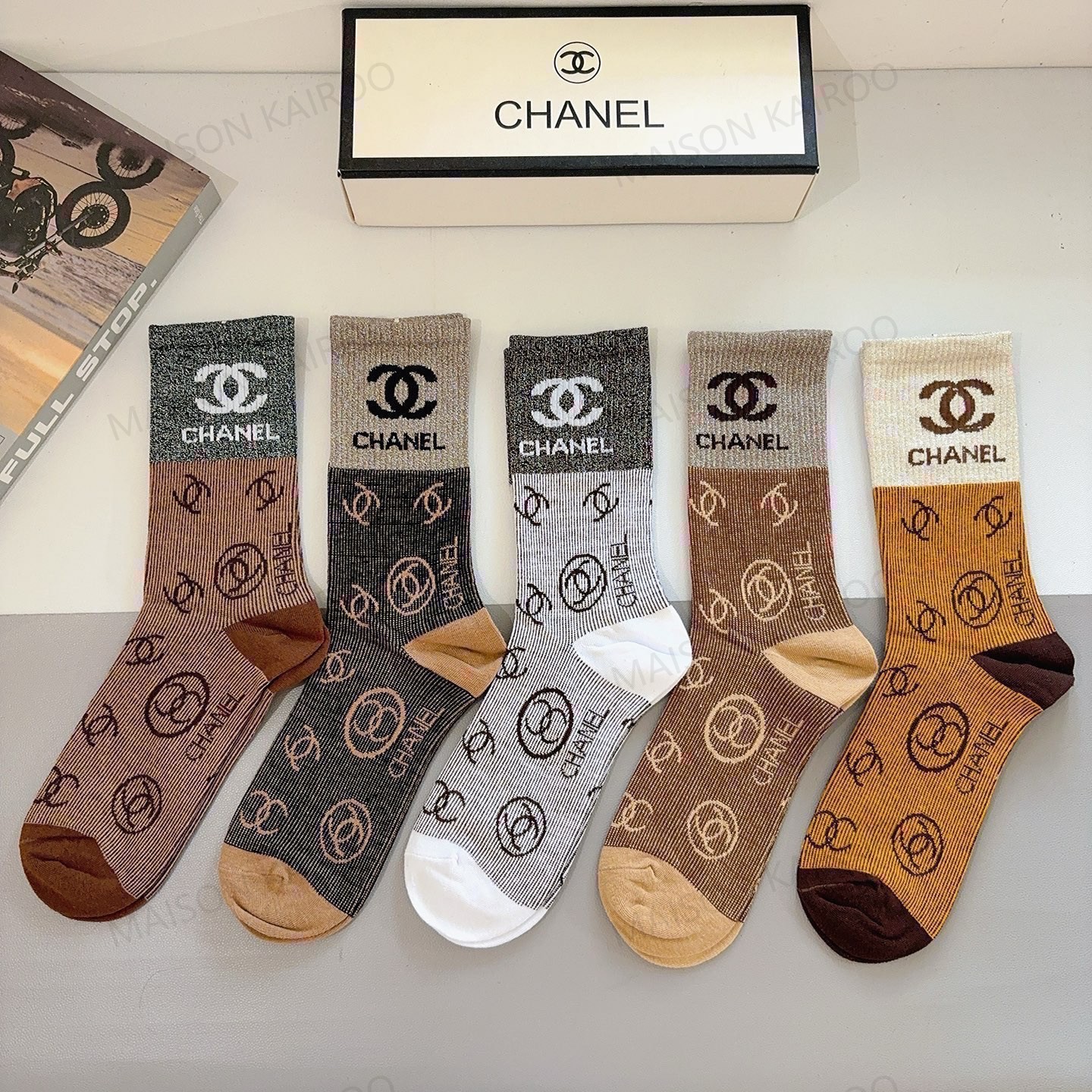 Chanel Socks 5-Pack - KAIROO