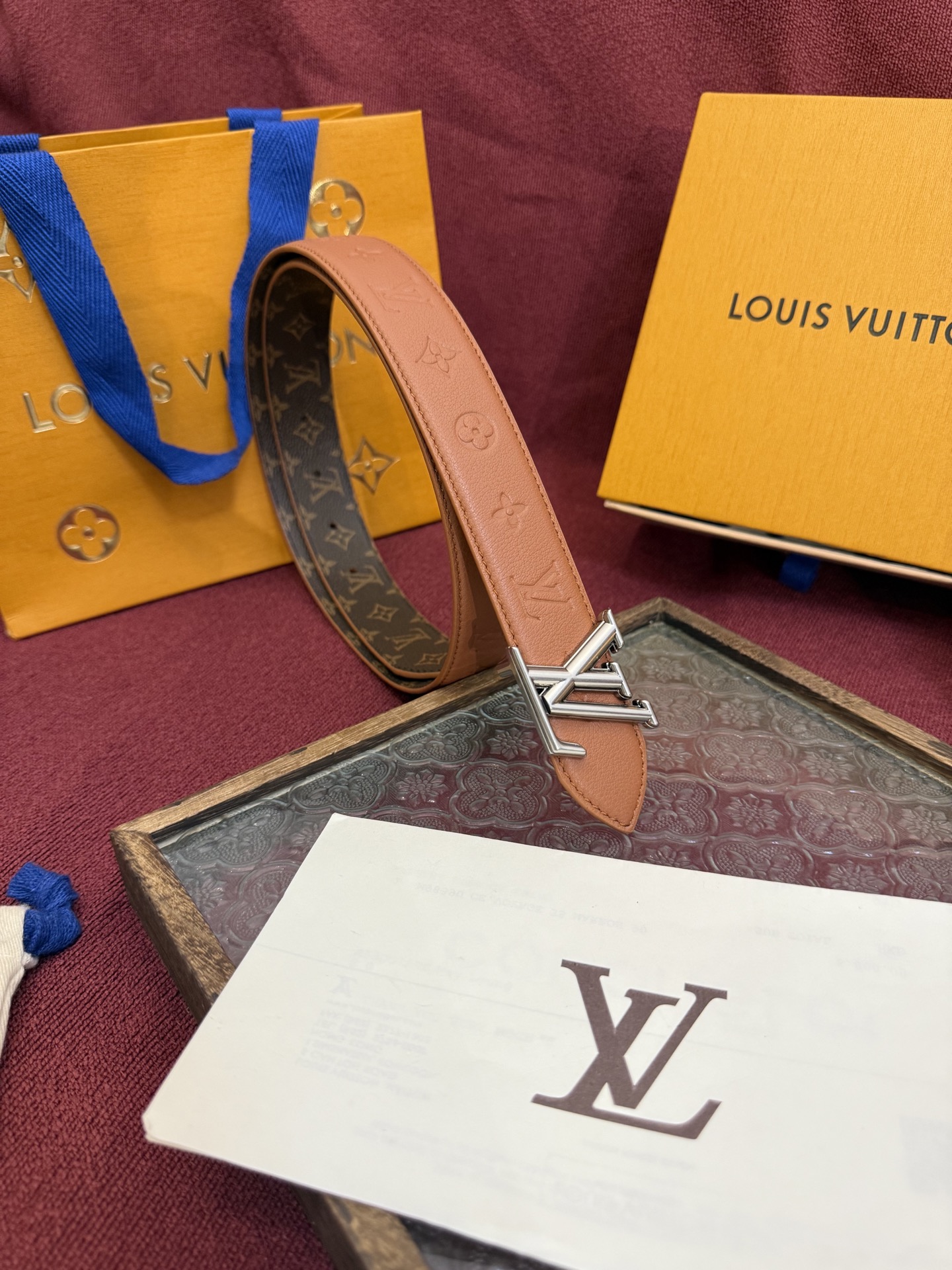 LV Initial Reversible Belt 3.0cm