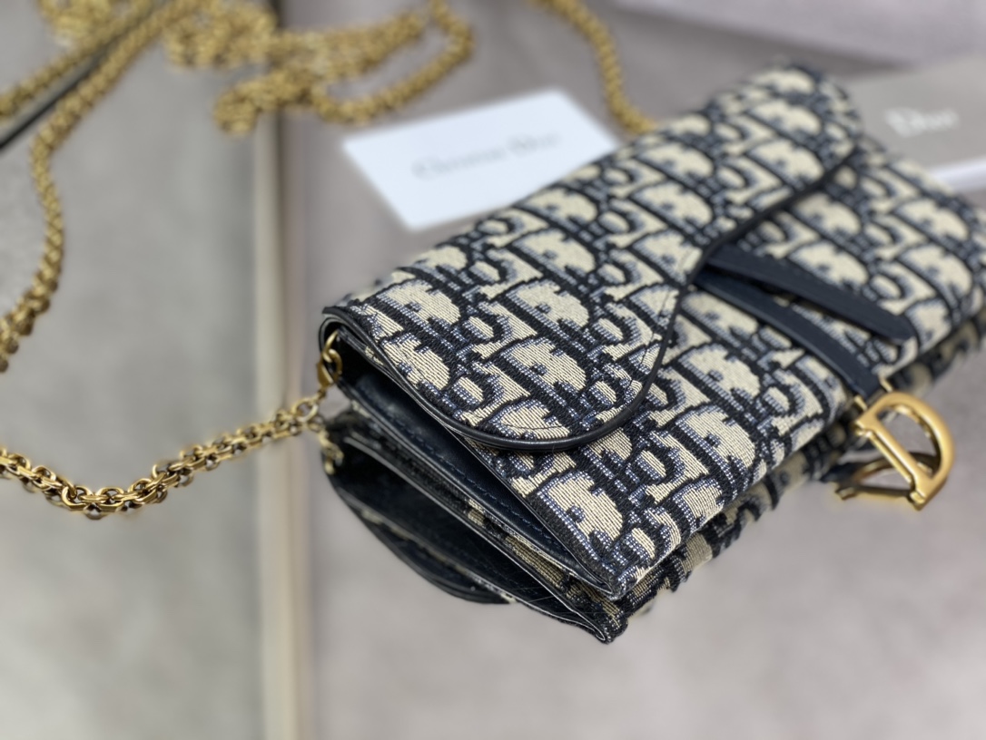Dior Saddle Pouch with Chain