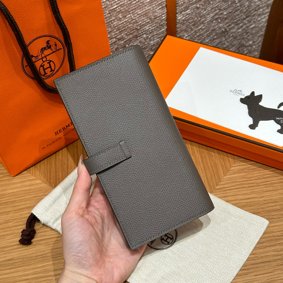 Hermes Etain Epsom Bearn Long wallet