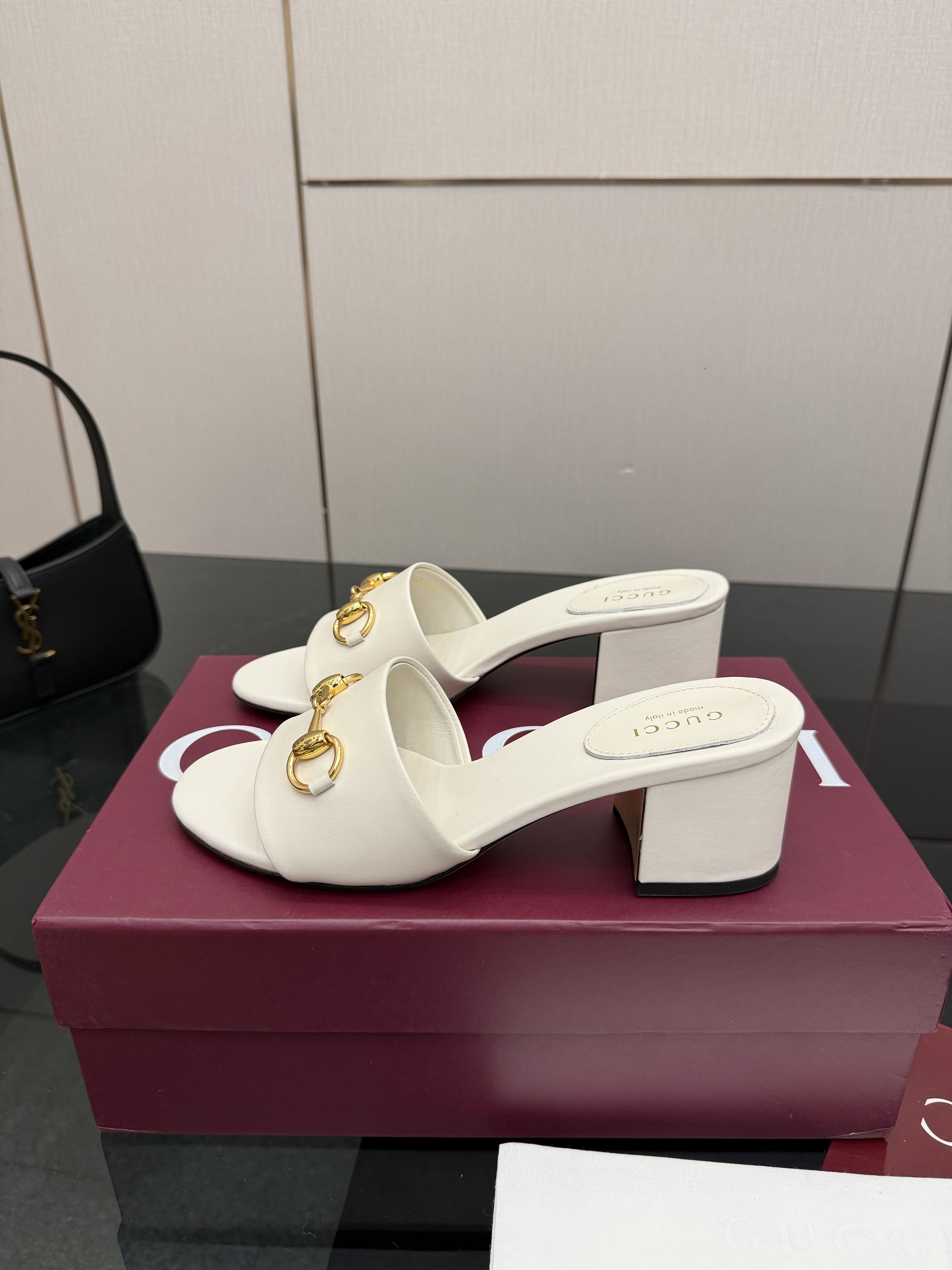 Women's Gucci Horsebit Heeled Slides
