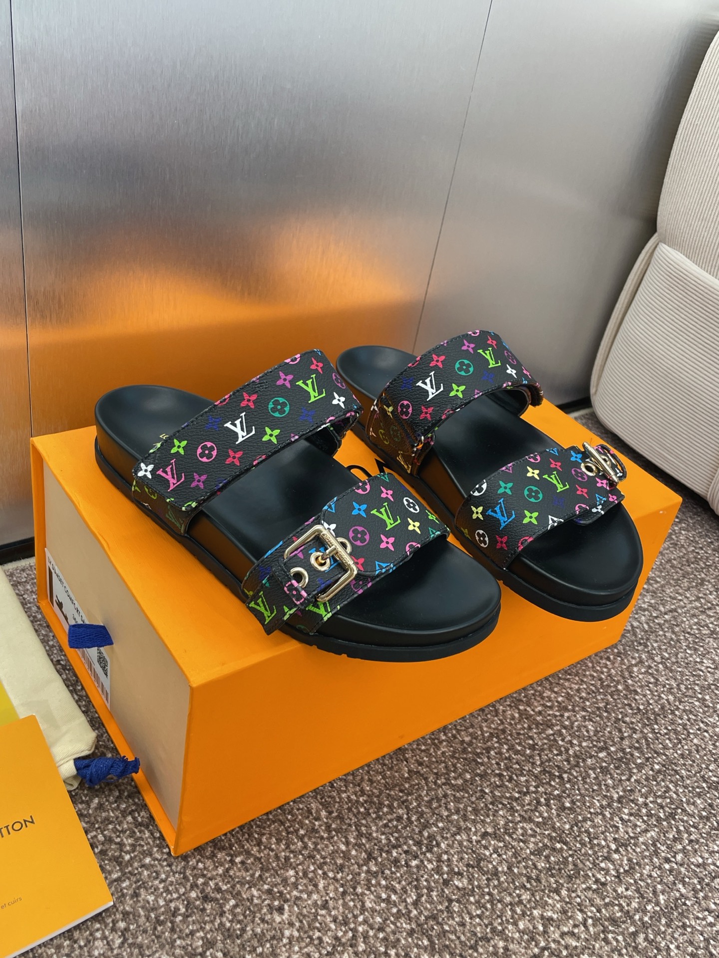 LV Monogram Canvas Slides Slippers