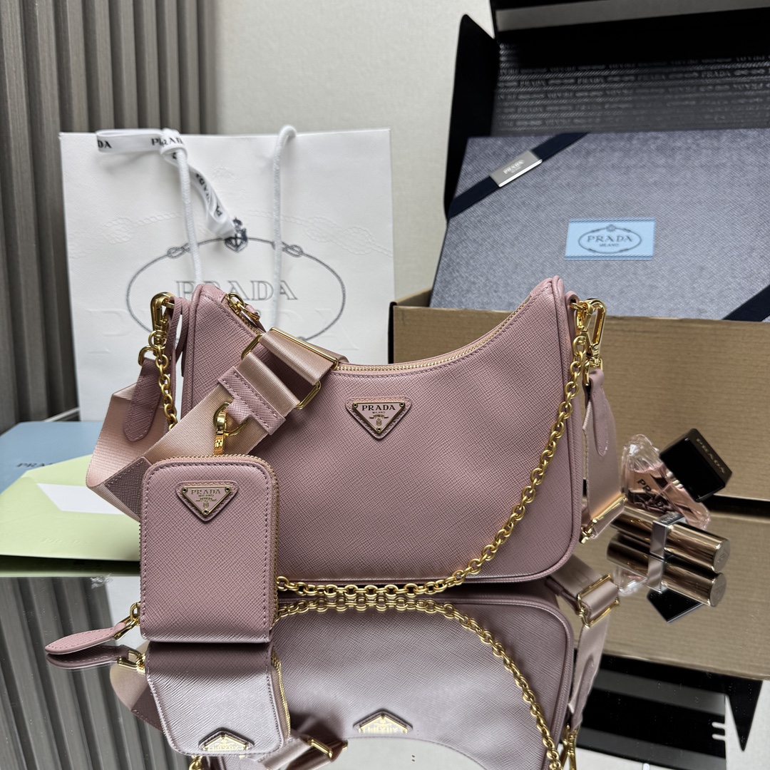 Prada Re-Edition 2005 Saffiano leather bag-Pink 1BH204