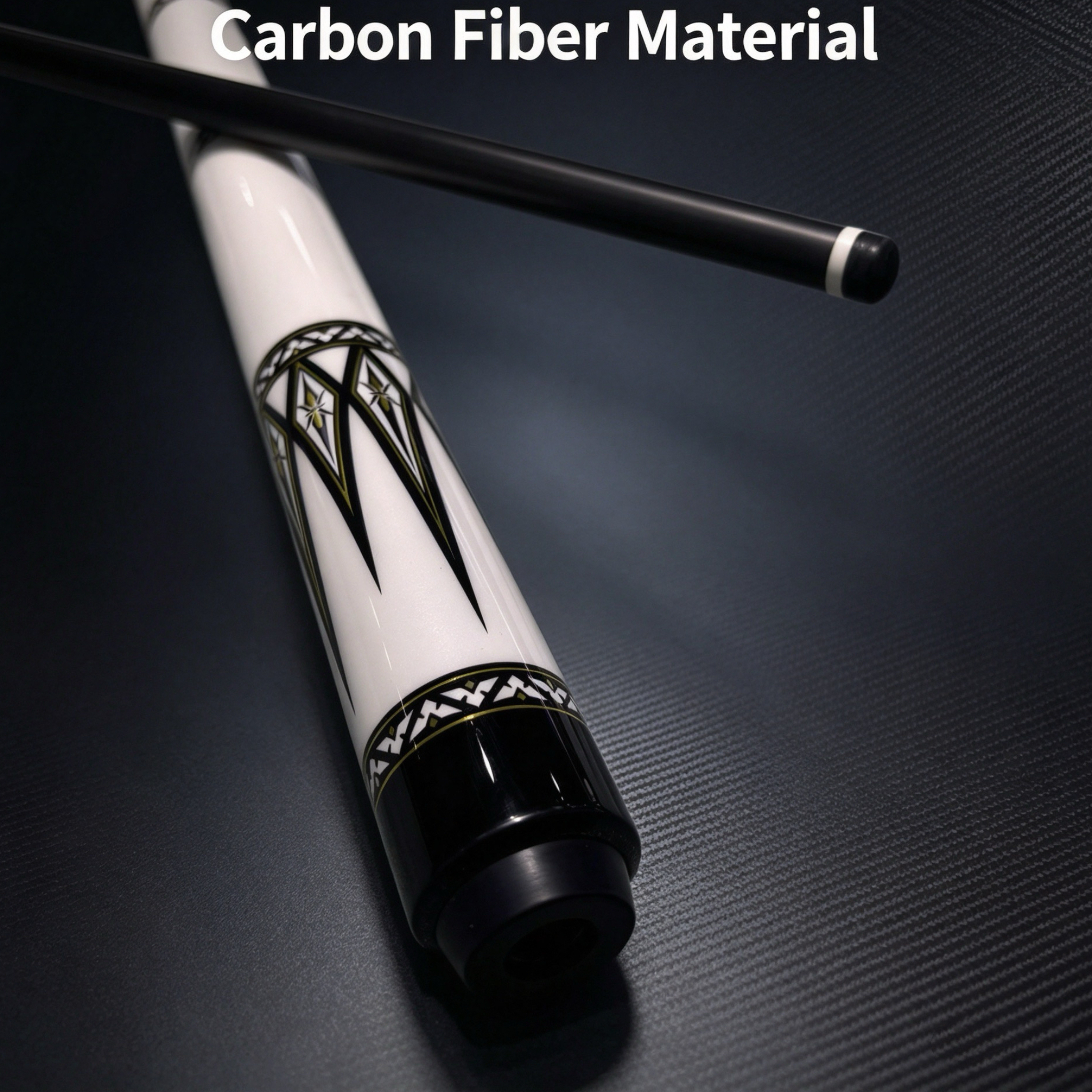 14MM Carbon Fiber Big Head Pool Cue Stick, 1/2 Split Full Carbon Fiber Shaft Professional Billiard Cue for 8-Ball 9-Ball Break & Jump Shots