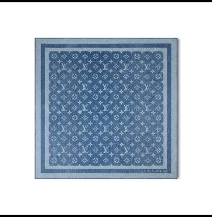 Louis Vuitton LV Monogram Denim Silk Square 90cm