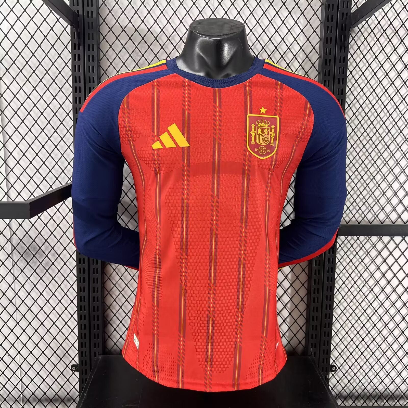Player Version 2026 World Cup Spain Home Jersey Long Sleeves S-4XL