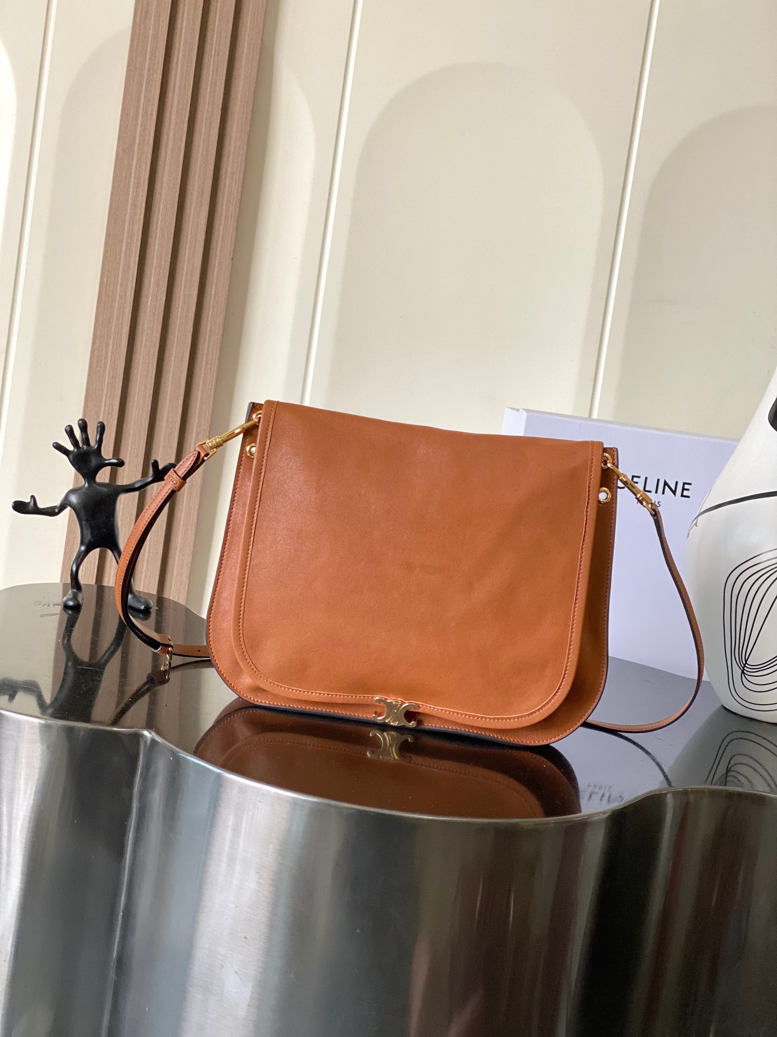 Celine Tan Triomphe Besace Handbag