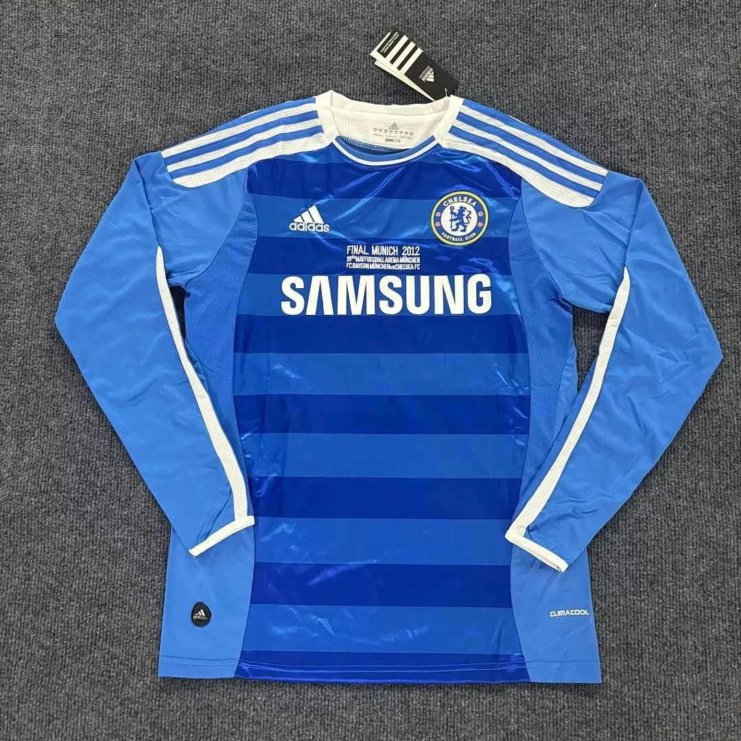 2011-12 Retro Long Levver Chelsea Home Blue Fans Football Shirt 1:1 Thai Quality