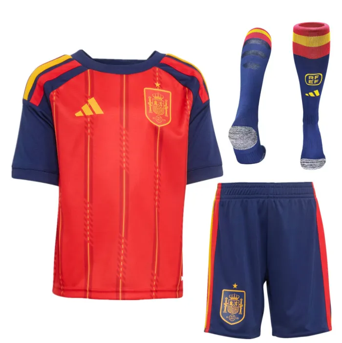 Kids Spain Home Jersey Suit & Socks World Cup 2026