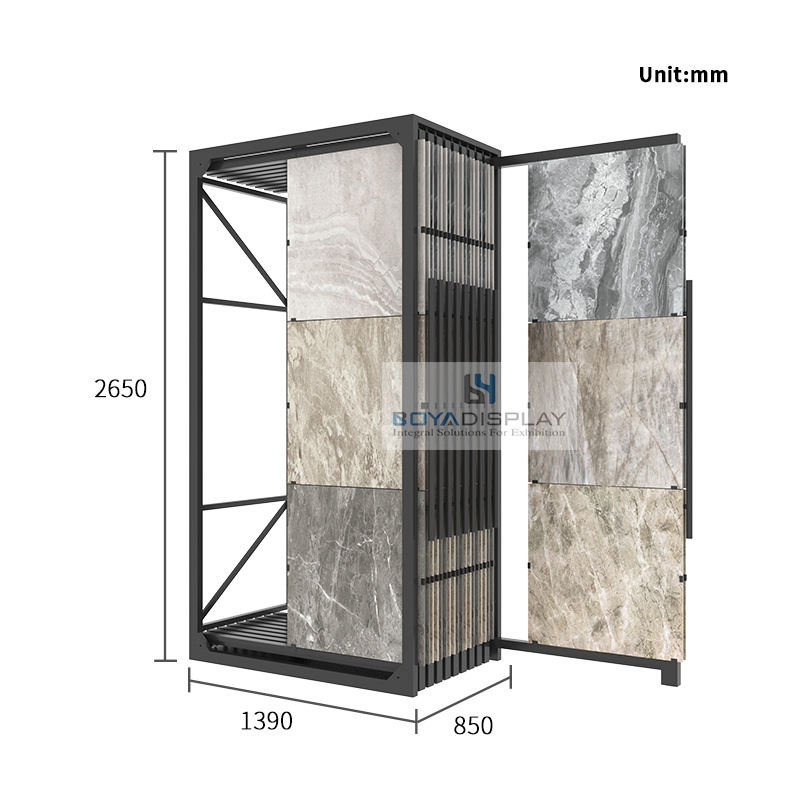 Customized Ceramics Tiles Display Stone Sample Sliding Stand Rack Tile Display Racks Eagle Slideable Tile Display Rack