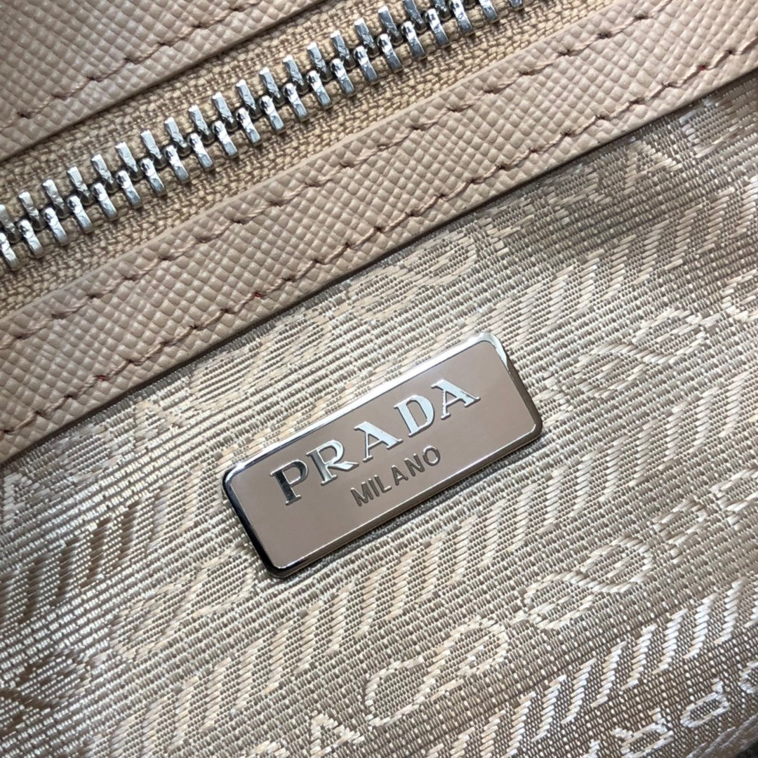 Prada MINI 23 BAG IN TAN BEIGE SAFFIANO LEATHER