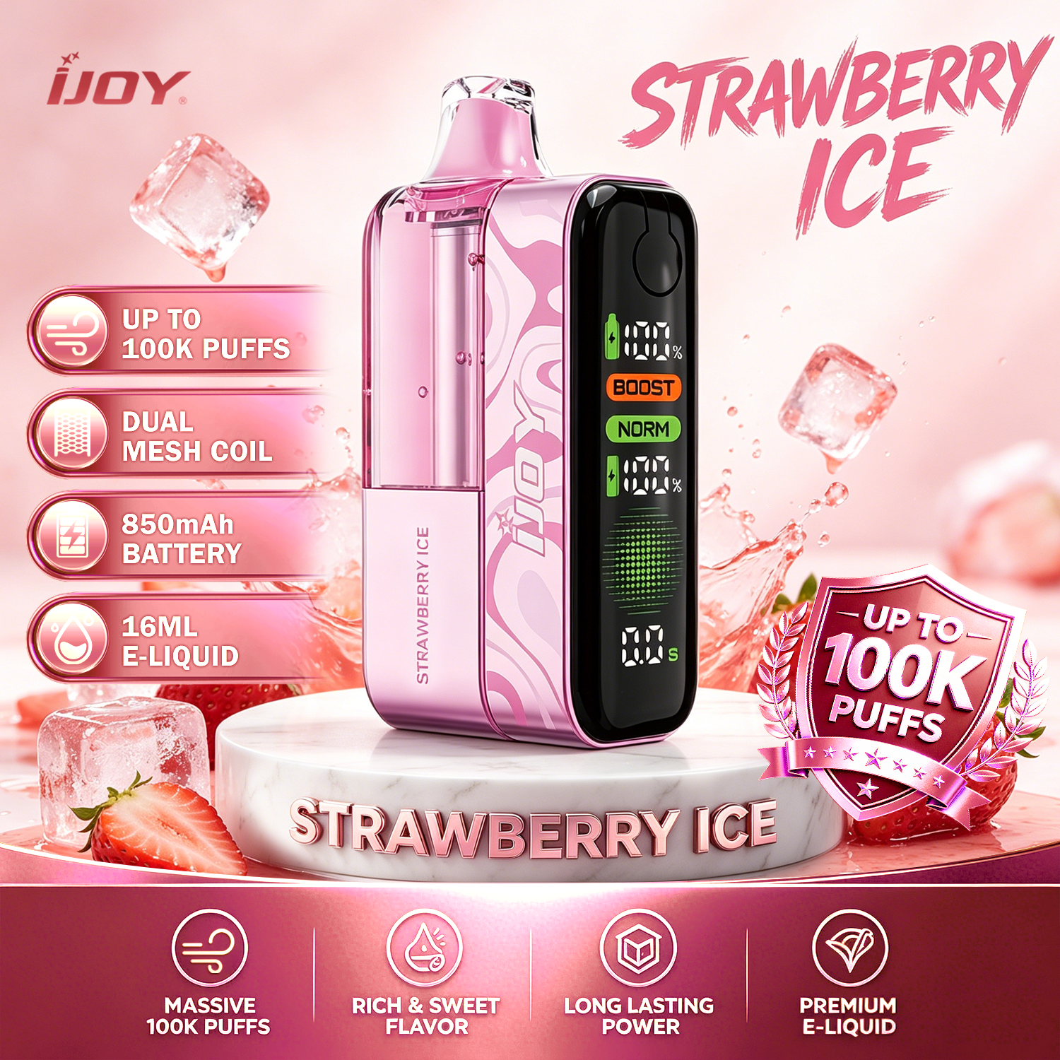 IJOY XP100K Disposable-Strawberry Ice