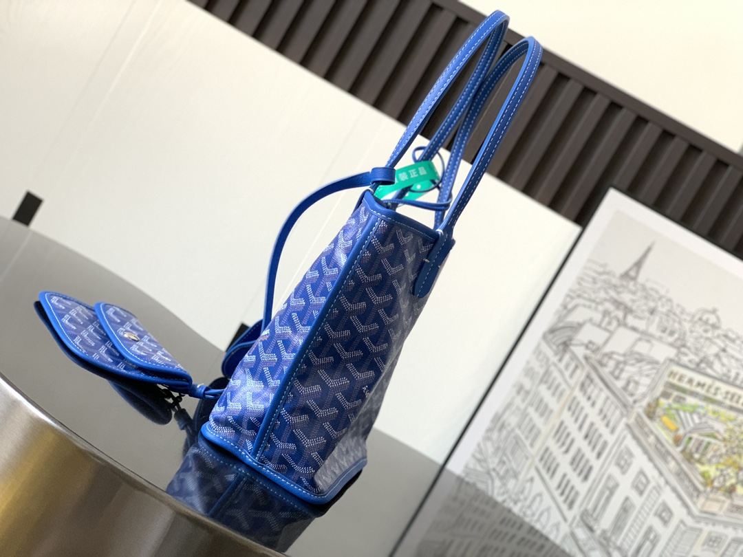 Goyard Anjou Mini Reversible Bag in Sky blue