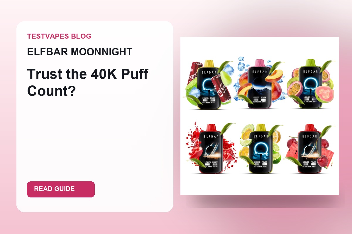 ELFBAR MoonNight 40K disposable vape blog cover for puff count guide