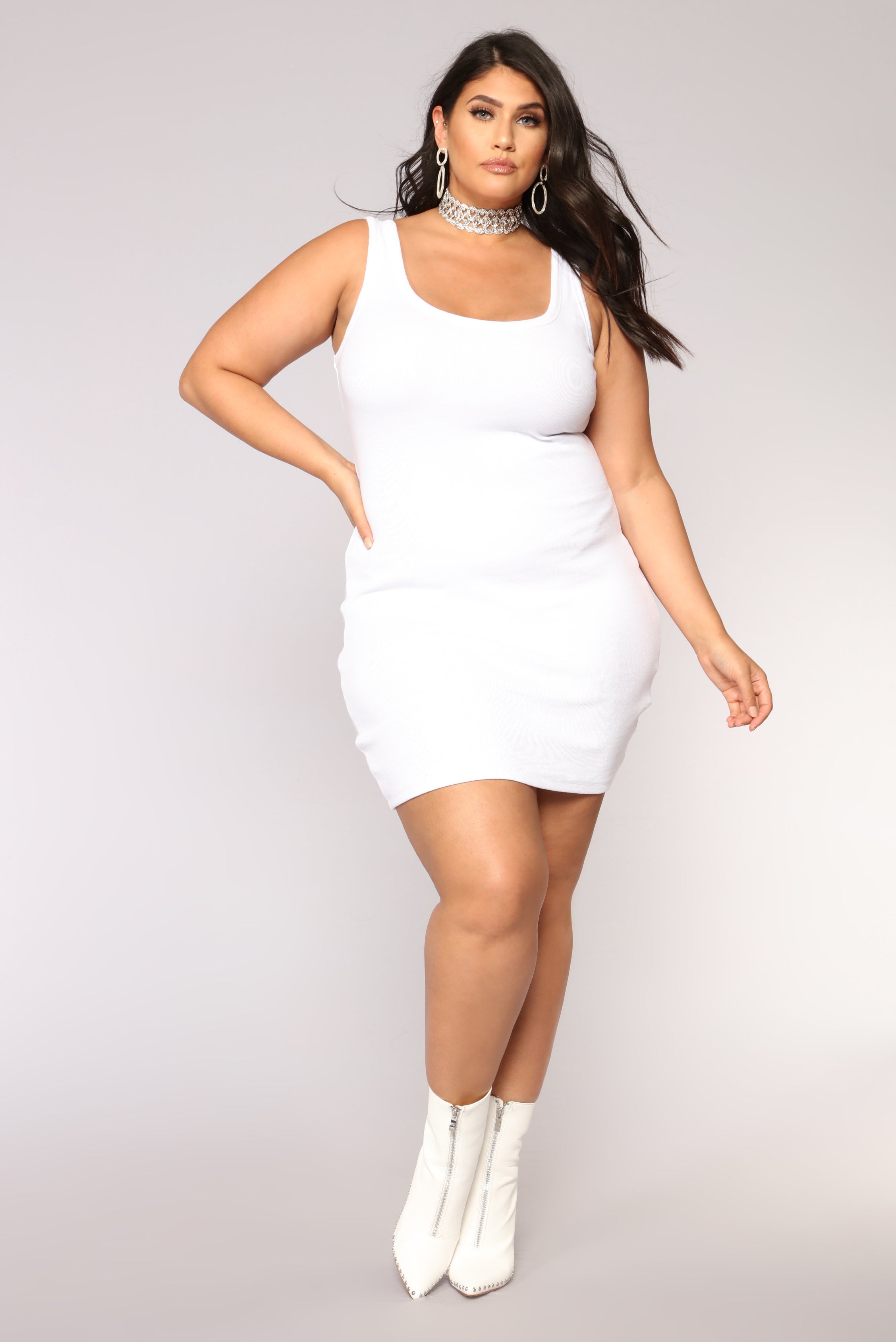 One Of The Boys Dress - White