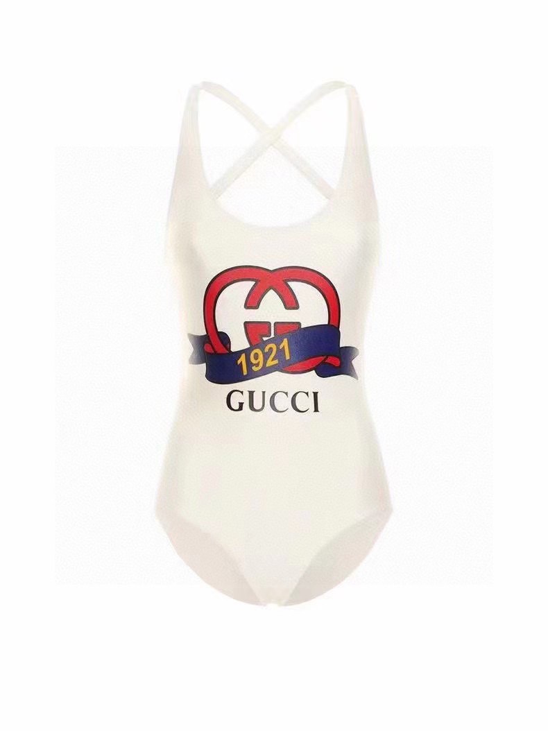 Gucci 1921 Interlocking G Print Halter One-Piece Swimsuit - KAIROO