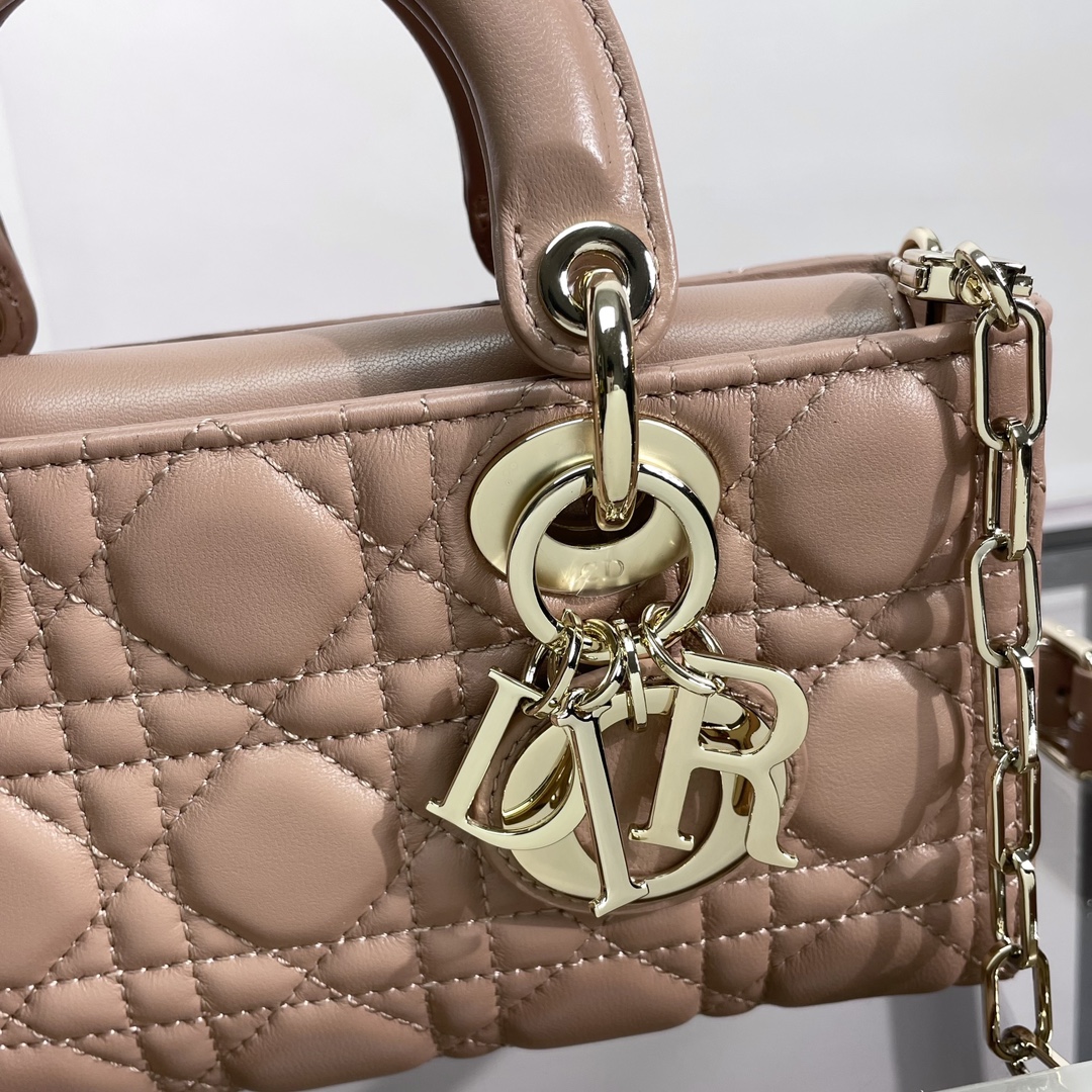 Dior Small Lady D-Joy Bag in Powder Pink Cannage Lambskin