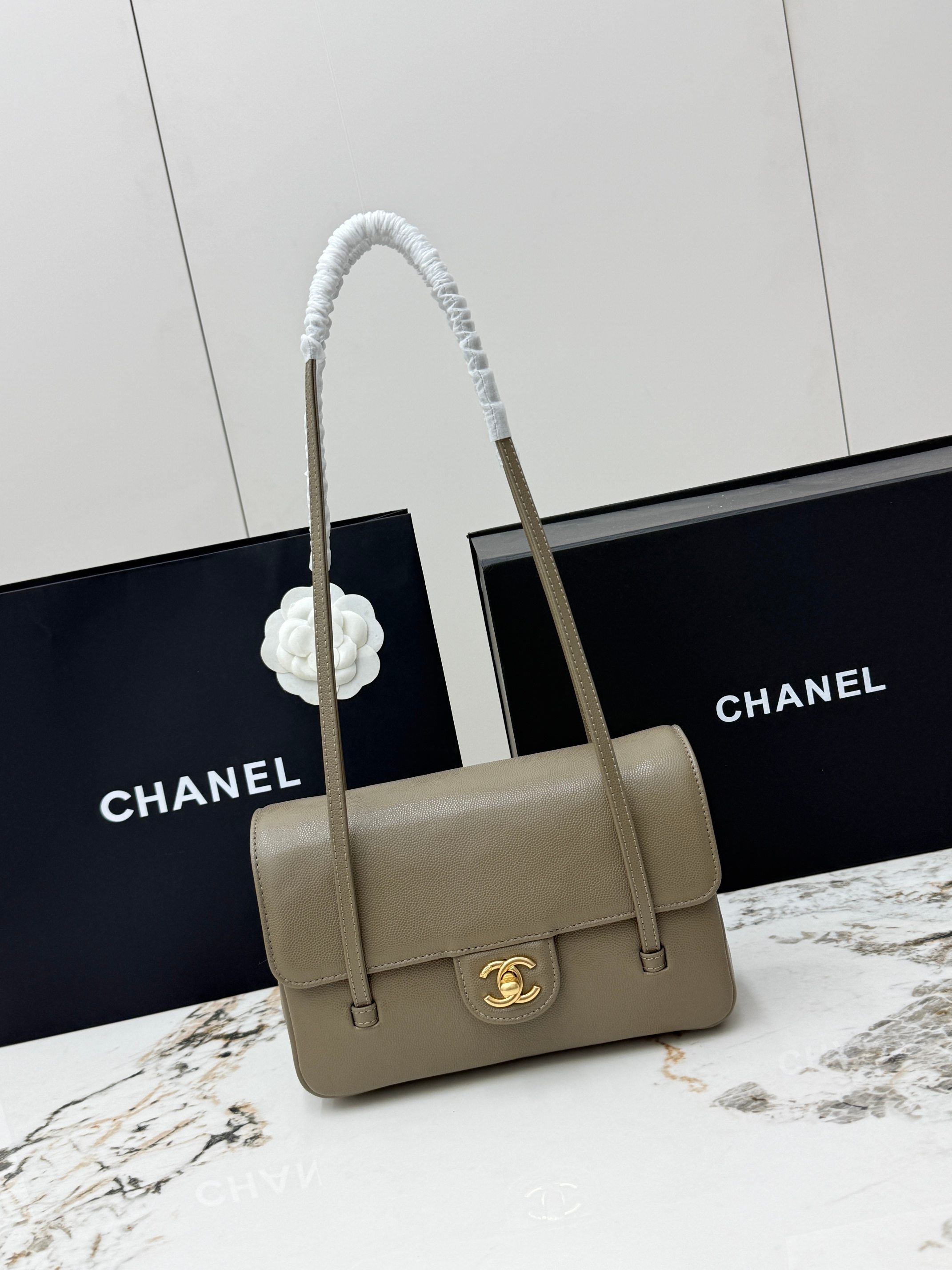 Chanel Spring Summer 2026 Small Flap Bag in Taupe