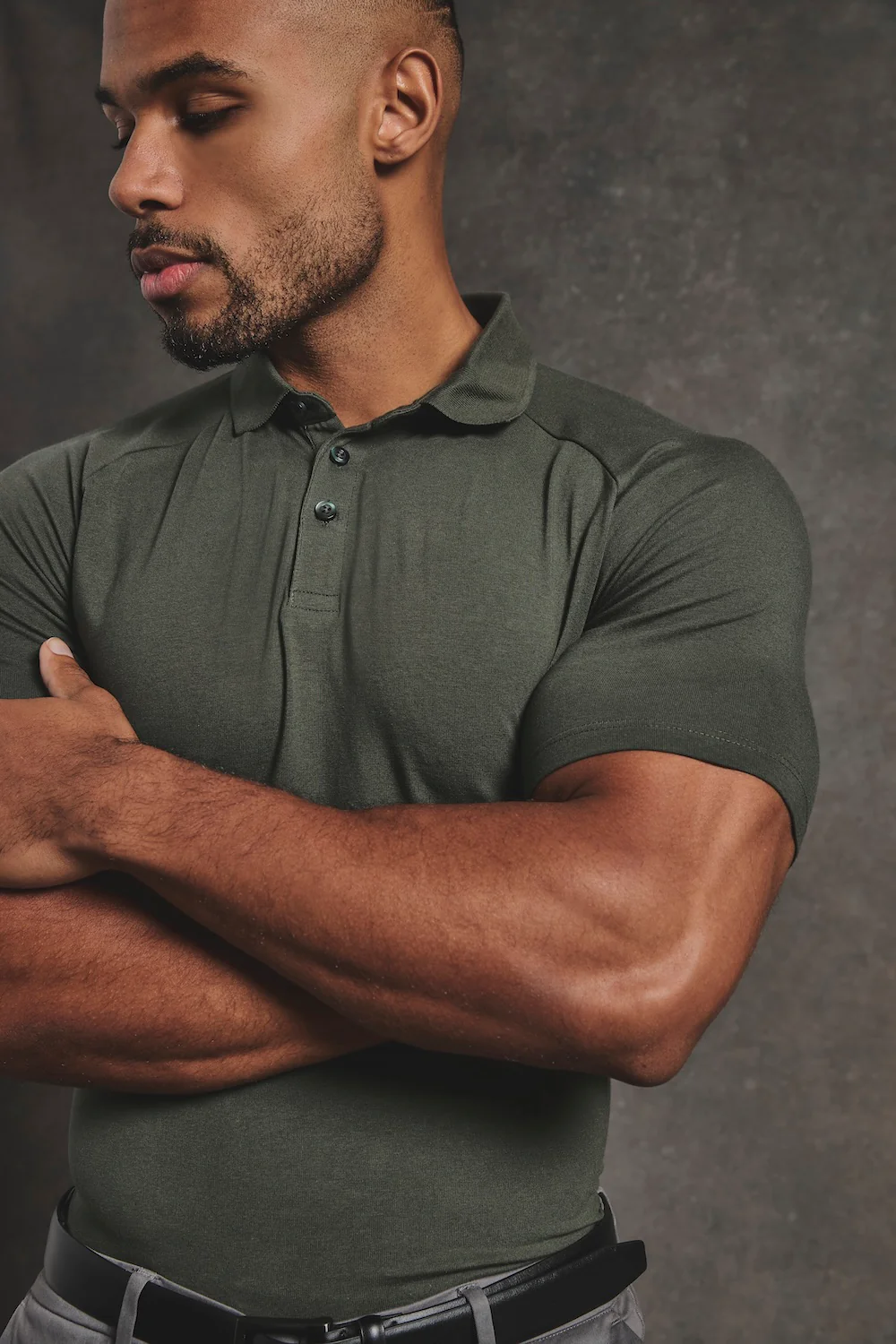 Athletic Fit Polo Shirt in Khaki