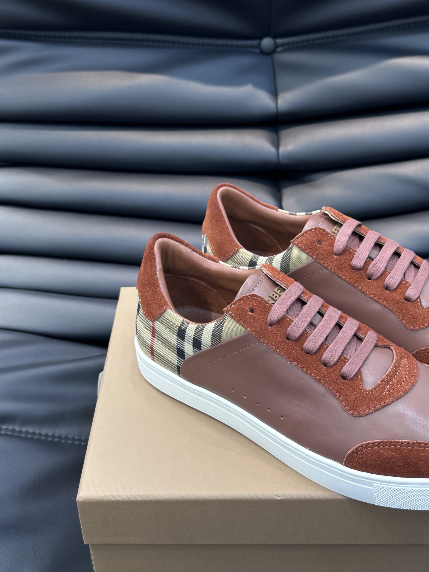 Burberry Check and Leather Men's Sneaker