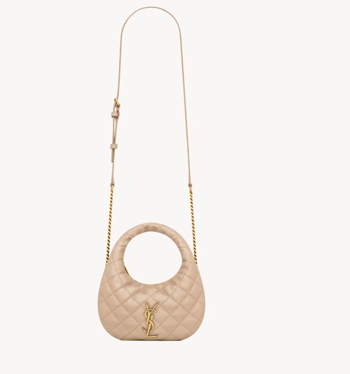 YSL Saint Laurent Icarino Mini Bag in Quilted Nappa-Beige  871329