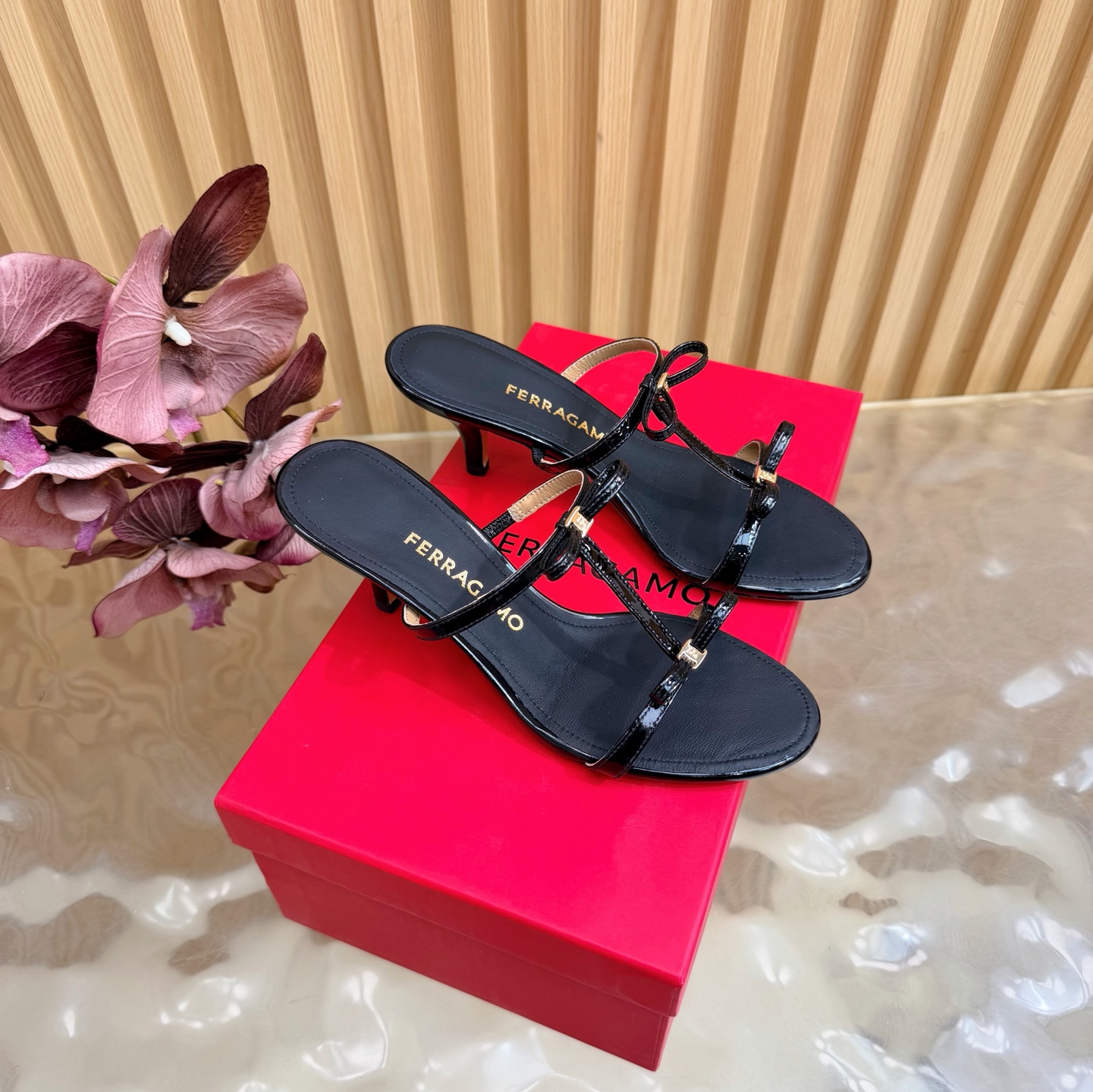 Ferragamo Bow T-strap sandals