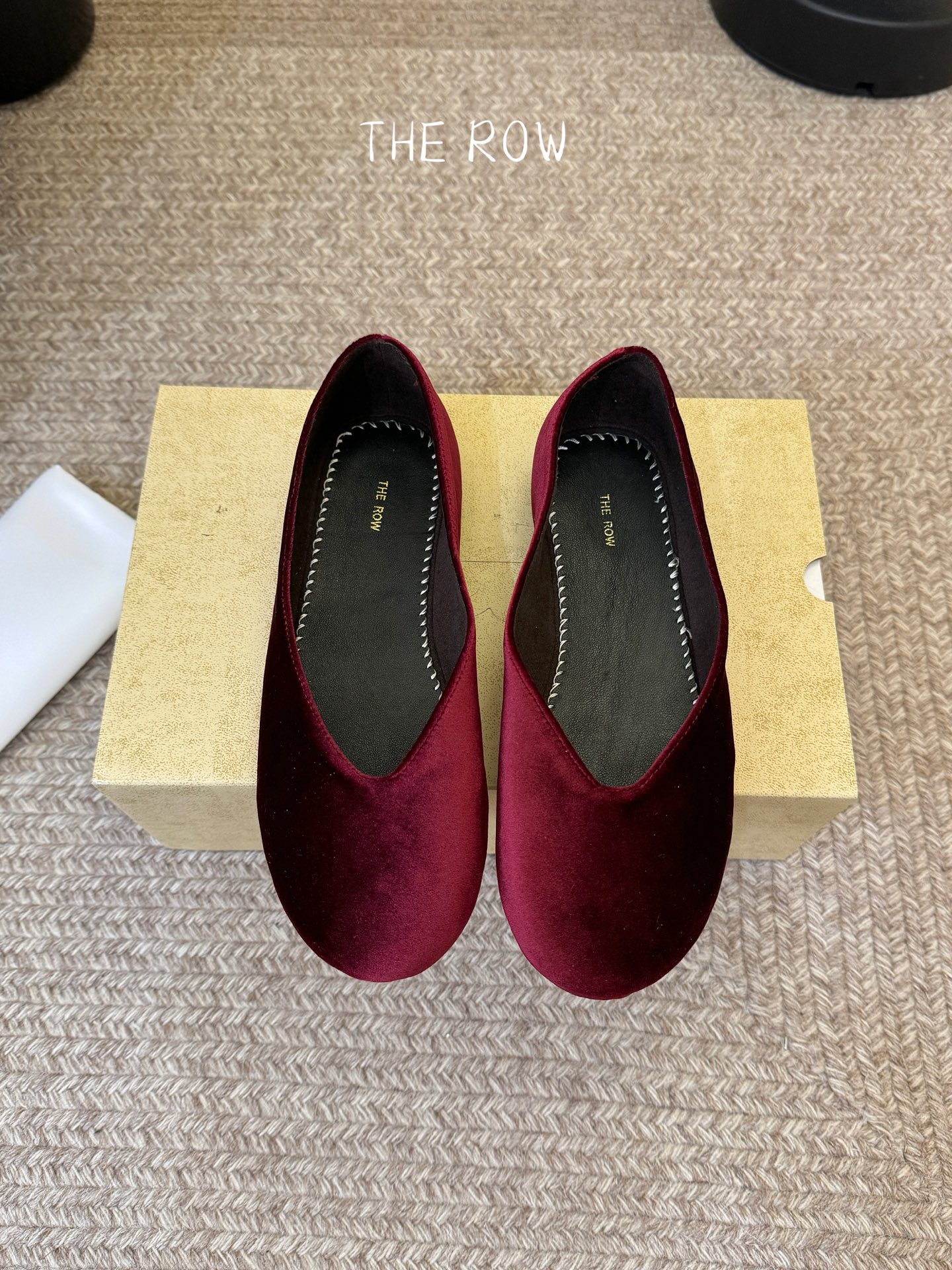 The Row Ponti Velvet Ballet Flat